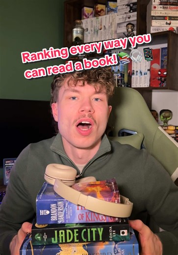 Ranking every way you can read a book!📚🎧📱 I love reading, but I don’t always use the same method, so the methods I’m ranking are: -Hardback books -Audiobooks -E-readers/phones -Trade paperback books -Regular paperback books -Mass market paperback books #audiobooks #ereader #hardback #readingmethods #booktok