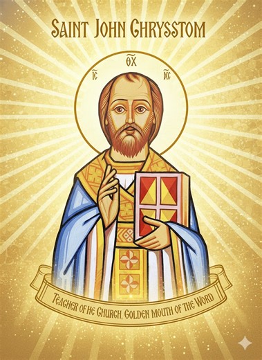 The Life of Saint John Chrysostom: ✝️ Patriarch of Constantinople and Teacher of the Church. 🕊️ He lived in asceticism, led with courage, and left a rich legacy of sermons and writings. ✨ His words still inspire the Church today: “Glory be to God for all things.” قصة القديس يوحنا ذهبي الفم* ✝️ بطريرك القسطنطينية ومعلم الكنيسة 🕊️ عاش حياة نسكية، قاد الكنيسة بشجاعة، وترك تراثًا عظيمًا من العظات والتفاسير. ✨ كلماته مازالت تُلهم الكنيسة حتى اليوم: "المجد لله في كل شيء." #السنكسار #يوحنا_ذهبي_الفم 