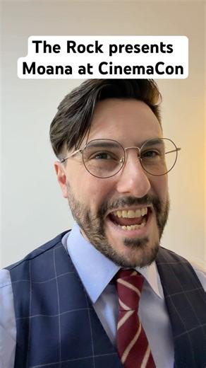 The Rock turns Moana into his family therapy session #moviereview #funny #therock #cinemacon #disney