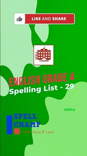 S216 English Grade 4 Spelling List 29 #shorts #spellingwords #spellinglist #spelling #english