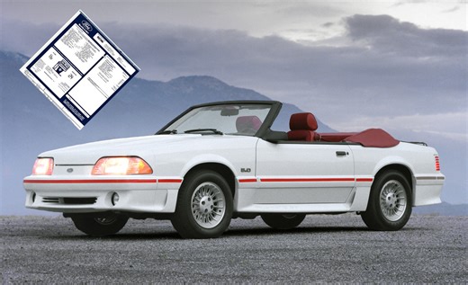 Ford is reprinting window stickers for classic Mustangs
