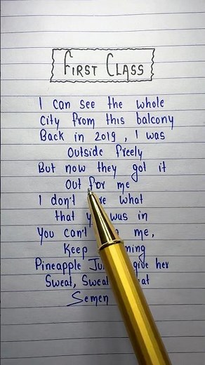 First class lyrics ~ Jack Harlow🍍#shortsfeed #shorts #lyrics #song #rap #trending #learnenglish