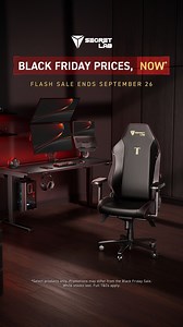 Your dream setup — at a dream price. Save up to £330* on your entire setup when you bundle select Secretlab TITAN Evo, MAGNUS Pro, and accessories together. Flash sale ends 9 October 3AM BST. While stocks last. *Discount based on Ultimate Bundle and includes value of free gifts. T&Cs apply. Black Friday prices, now available on select products only. See T&Cs for excluded products. Different promotions may drop during Black Friday sale." | Secretlab