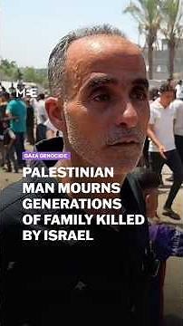 Palestinian man mourns generations of his family killed by Israel