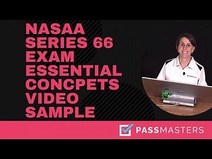 NASAA Series 66 Exam Prep Course Sample Essential Concepts Video