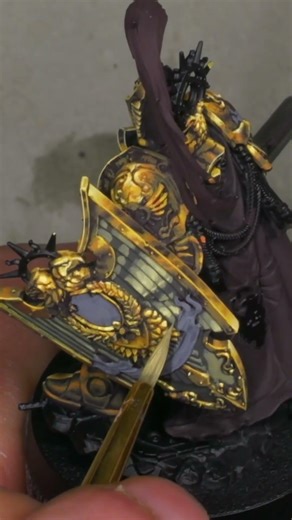 New custodes shield captain tutorial #nmm #miniaturepainting #art #warhammer40k