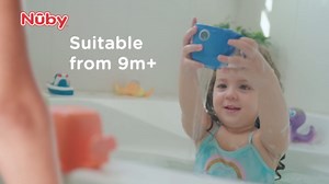 Nuby Whale Bath Cups - 3 Stacking Cups - Baby Bath Toys for Boys and Girls 9+ Months