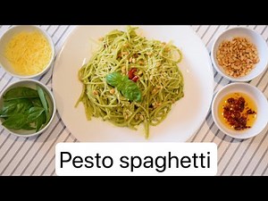 How to make perfect pesto spaghetti @ home Italian cuisine/ tasty vegetarian kitchen