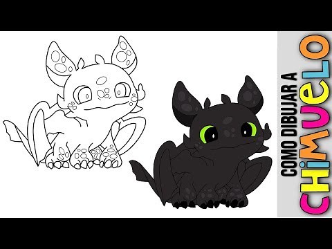 Como Dibujar A Chimuelo El Dragon De Como Entrenar Tu Dragon 🐲 Toothless Dragon 🐲 Dibujos
