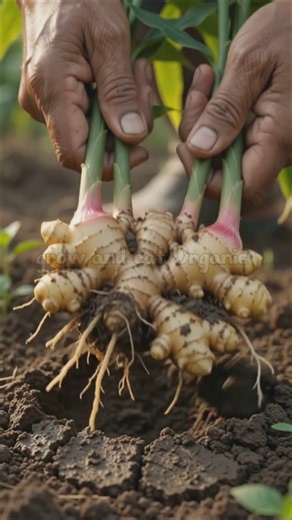 Ginger Harvest Journey | Amazing Ginger Growing Timelapse 🌱🫚 #shorts #organicfarming #farming