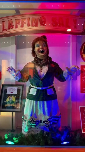 Laffing Sal: Dance challenge accepted. #BeachBoardwalk #SantaCruz #AmusementPark #WednesdayAddams #WednesdayDance | Santa Cruz Beach Boardwalk