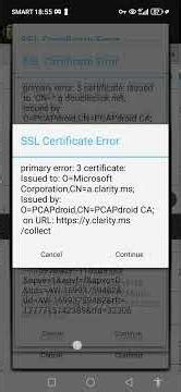 Mess of "SSL Certificate Error" popups