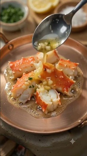 🦀 Lemon Garlic Butter Baked King Crab Legs