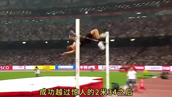 张国伟的完美一跳，直接刷新了中国跳高队的最好成绩！