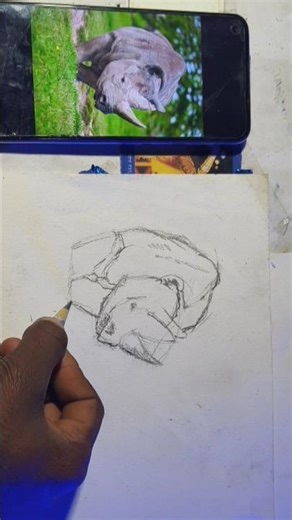 Sketching How To draw animal portrait drawing #youtubeshorts #art #tranding #viarl #shorts