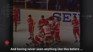 It's been 30 years since a 20-minute bench-clearing brawl with the Soviets got Team Canada disqualified from the World Junior Ice Hockey Championships. Read more: www.cbc.ca/1.3921820 | CBC Edmonton