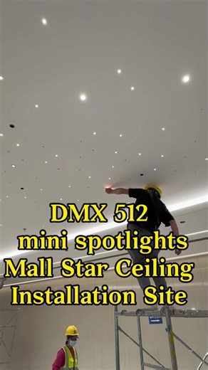 DMX512 mini spotlight,mall star ceiling installation site#spotlight #ledlight #minilight #decor #installation