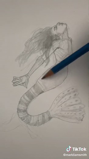 Realistic Pencil Mermaid Drawing Tutorial