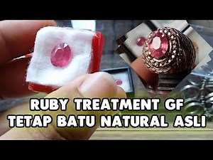Batu Permata Ruby Treatment GF Tetap Natural