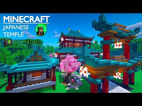 Minecraft Tutorial: Japanese Temple [DOWNLOAD]｜Templo Japonés [How to build #21]