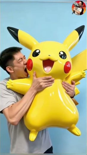 Title:Man Eating Pikachu Statue Dummy – Funny Moment