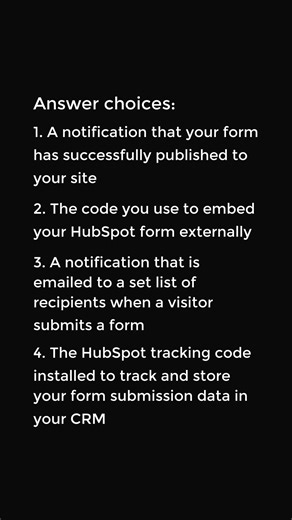 What is a form submission notification?