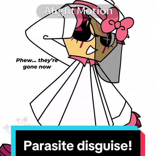 Those parasites didn’t even suspect me! The veil trick worked quite well haha!… though I had to cover a lot of my self to not look normal- #scraps #dandysworld #policetoon #parasite🚫 #fyp