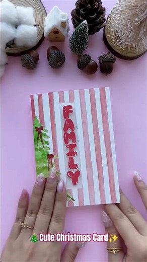 Part 4 -✨Easy DIY Christmas Card For Family🎀#christmas #viral #diy #tutorial #howtomake #popupcard