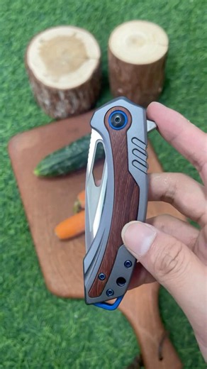 This Colorful Wood Handle Looks Like Art 🎨✨ #edc #knifereview