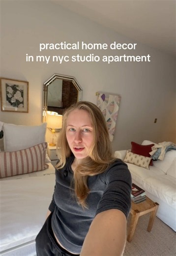 No tchotchkes or knickknacks here. #interiordecor #smallspaceliving #nycapartment #studioapartment
