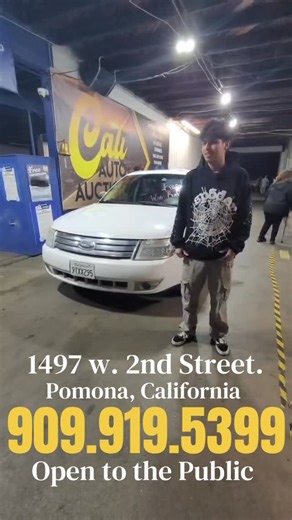 𝐂𝐚𝐥𝐢 𝐀𝐮𝐭𝐨 𝐀𝐮𝐜𝐭𝐢𝐨𝐧 𝐏𝐨𝐦𝐨𝐧𝐚 on Instagram: "Thank you for joining us @cali.auto.auction.pomona.ca 🙏 Congratulations on your new vehicle 🎉🥳 1497 w. 2nd Street. Pomona, California 909.919.5399. 👏We are open to the public 👏No Dealer License Needed to buy 👏Every Vehicle comes w Pink Slip or Legal Paperwork and is given at the time of sale 👏Options to pay in full and take the car home SAME DAY!"