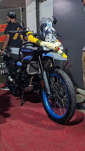 Customized Modified Himalayan 450 Slate Poppy Blue Delivery #RoyalEnfield #royalenfieldhimalayan450