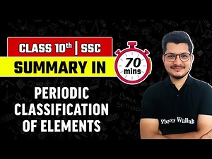 Summary of PERIODIC CLASSIFICATION OF ELEMENTS | Chemistry | Class 10th | SSC
