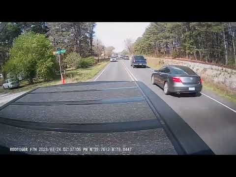 Harley Davidson And Rider Go Down Hard Skidding wreck caught on tape - Who's at Fault ?