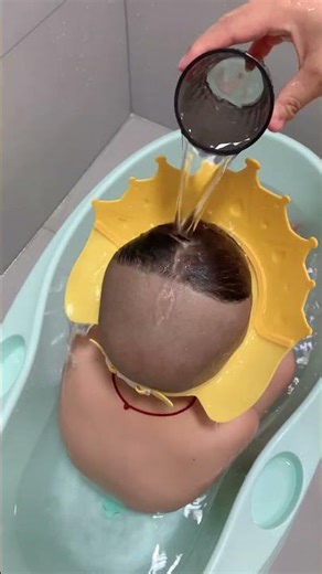 My baby's ears and eyes no longer get water when washing hair with this shower cap. #Shampoo Cap #