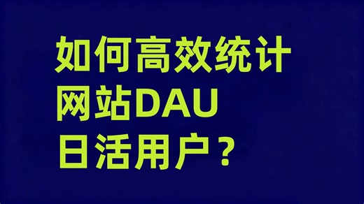 【Java技术栈】如何高效统计网站DAU日活用户？6分钟彻底讲明白！