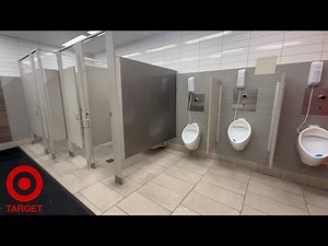 Men’s & Women’s Restroom Tour | Zurn Urinal & EcoVantage Toilet Flush | Target, Burbank, California