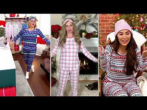 MUK LUKS Hacci Knit Novelty PJ Set with Eye Mask on QVC