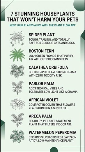 🐾 7 Stunning Pet-Safe Houseplants You Need! 🌿 #PetSafePlants #Houseplants #PlantParents