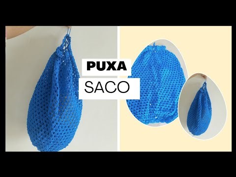 Step-by-step instructions for a plastic bag holder (polypropylene) in blue.