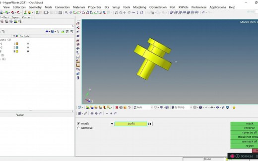 hypermesh多个零件的重合面提取及删除