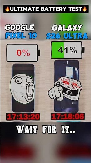 GOOGLE PIXEL 10 VS GALAXY S26 ULTRA !! BATTERY TEST