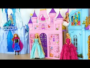 Princess Barbie doll Pink Royal Castle - Mermaid Bedroom Putri Barbie Istana Princesa Castelo