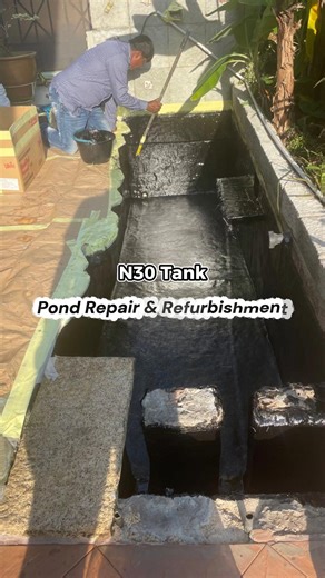 1.7K views | Step by step, we bring ponds back to life  From thorough cleaning to fibreglass coating and UV light setup—here’s a peek at the repair process in action. #N30Tank #PondRepair #BehindTheScenes #PondMaintenance #PondRenovation | N30 Tank | Facebook