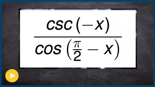 How to apply cofunction and even-odd identities to divide two trig functions