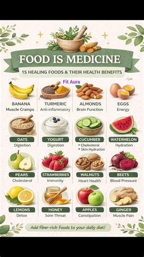 Food Is Medicine 🍎 15 Healing Foods You Must Eat Daily! #shorts