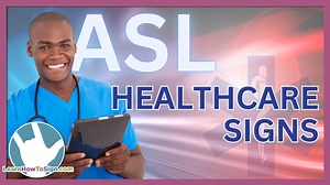It's a lot of information, 59 signs and 5 sentences, but it's important information. If you are in the healthcare industry we wanted to provide you with the basics in ASL to connect with Deaf patients. You provide so much and I am so excited to give something back to you. If you're not in healthcare, these are still great signs to know and learn. This video is broken up into 2 parts *Jobs and Locations* and *Medical Signs*. Use the navigation below or chapter markers to jump to those sections or