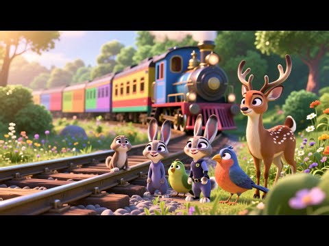 Rainbow Train Ride 🌈🚆 | Learn Colors for Kids | Fun Learning Train Adventure