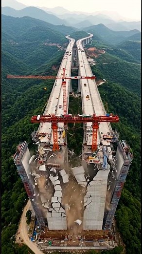 😱 Mega Bridge Collapse Caught on Camera – Engineering Fail