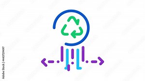 environmental labeling popularity Icon Animation. color environmental labeling popularity animated icon on white background